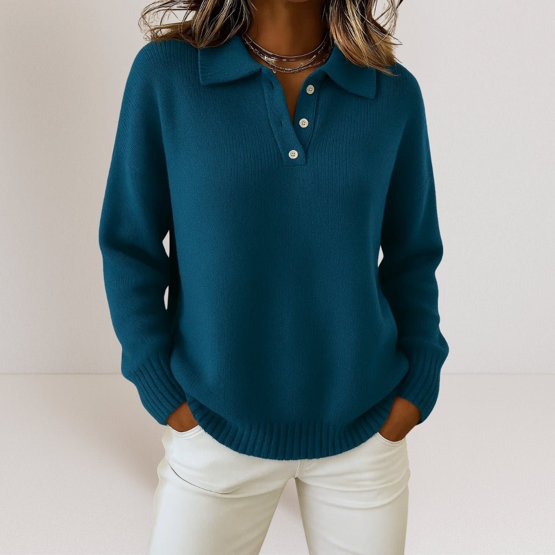 Fabienne Polo Collar Knit Sweater