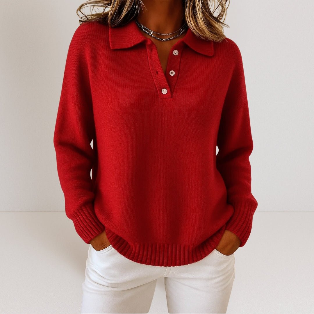 Fabienne Polo Collar Knit Sweater