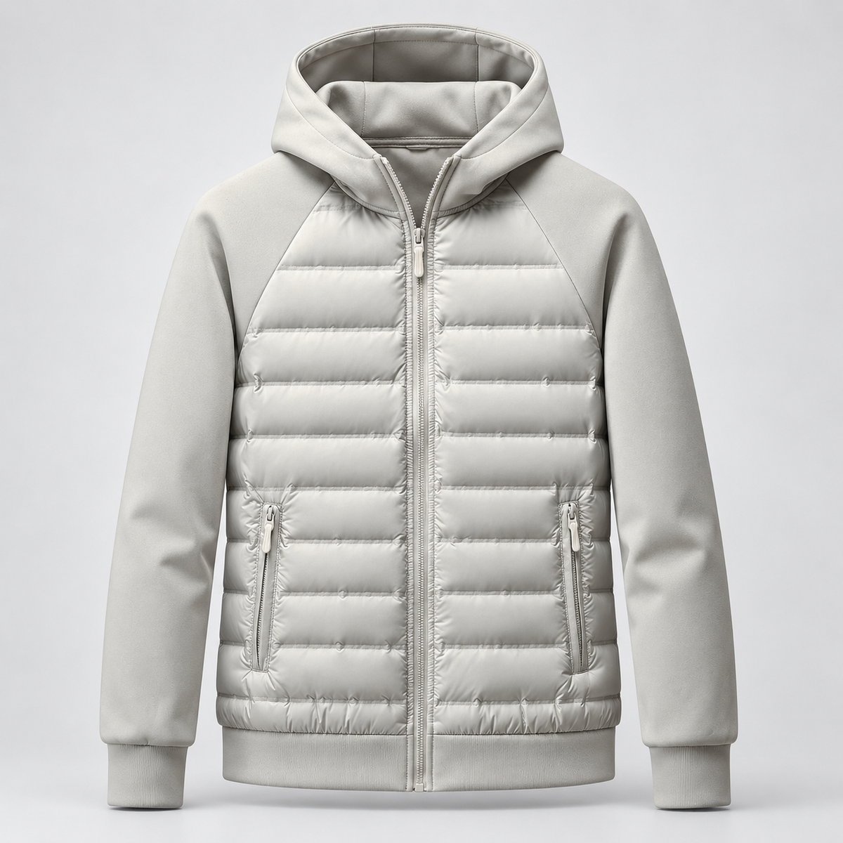 Men's Hooded Quilted Zip-Up Jacket