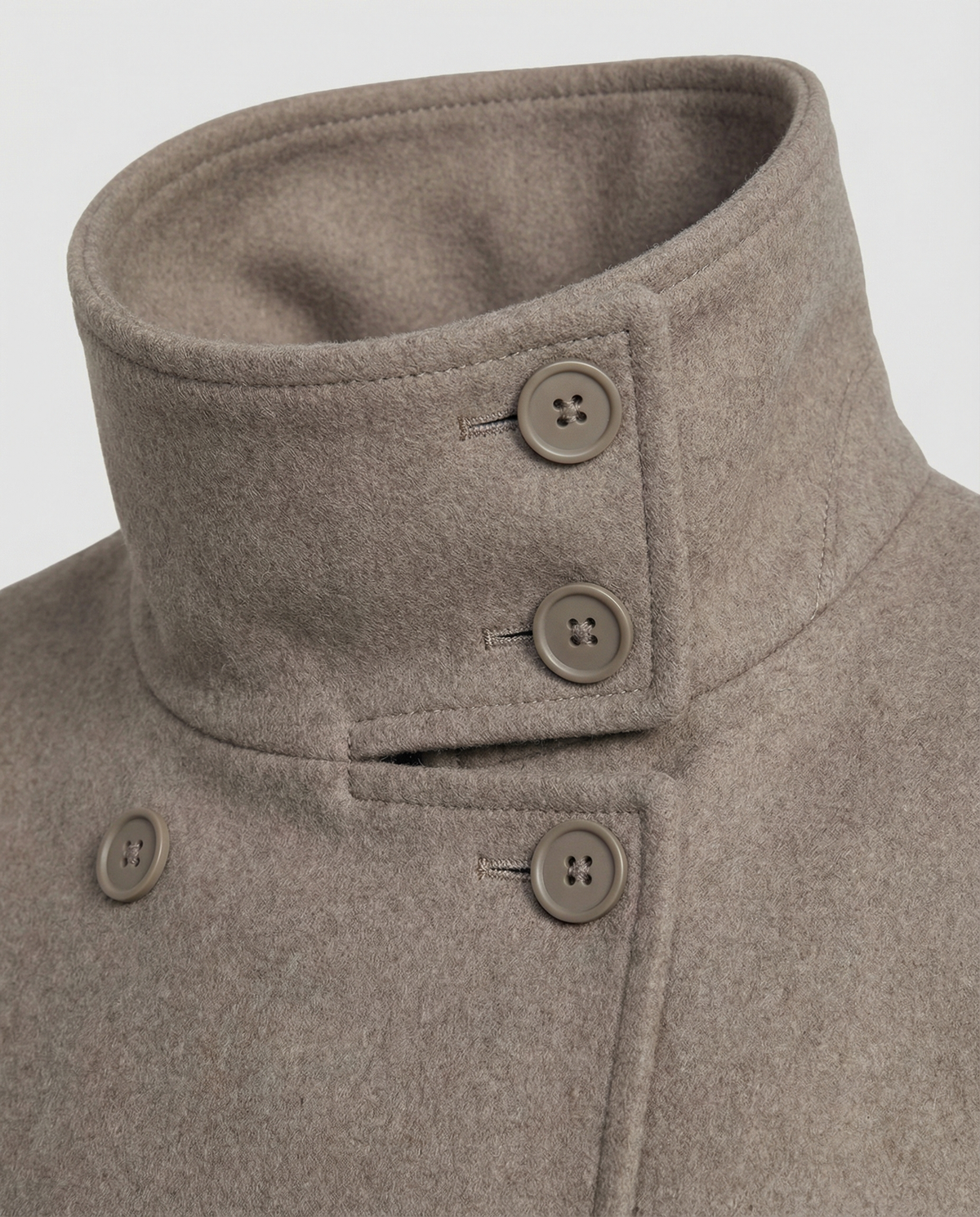 Women's Cropped Jacket | Double-Breasted High Collar
