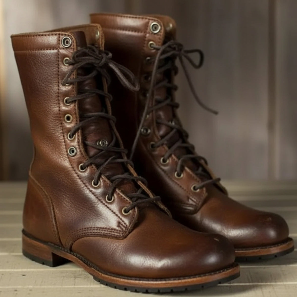 Emma | Combat Style Heritage Winter Lace-Up Boots