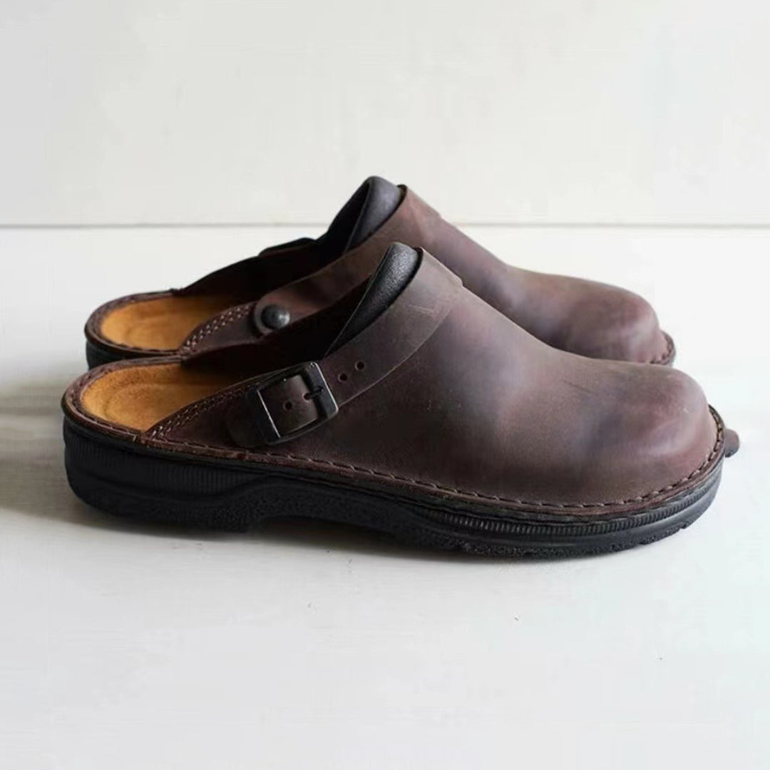 Men's Leather Clogs | Slip-On Mules