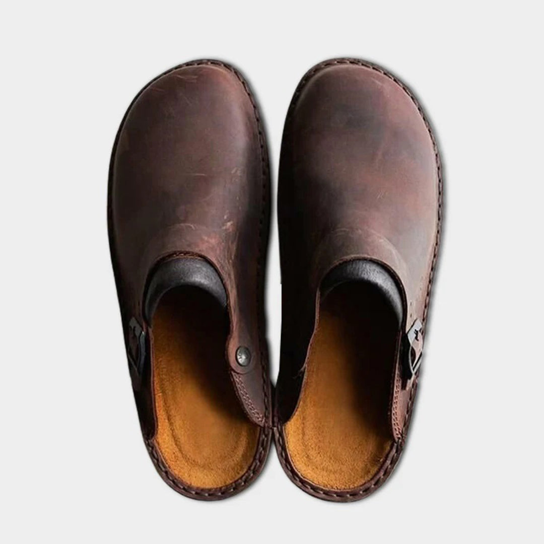 Men's Leather Clogs | Slip-On Mules