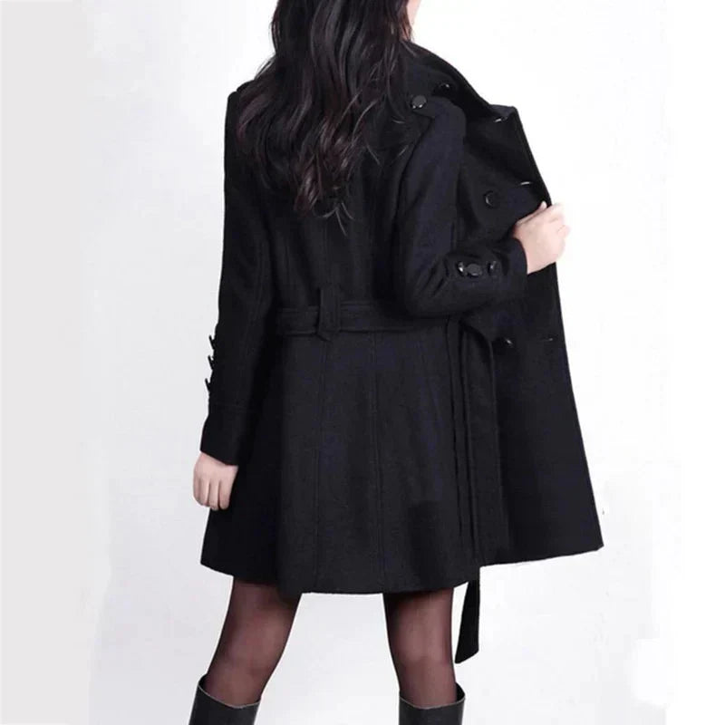 Women's Belted Double-Breasted Coat