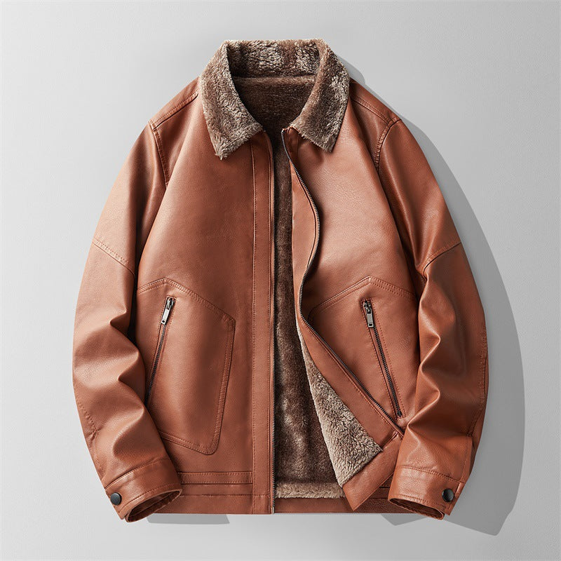 Bradford Men's Fleece Lined Leather Jacket