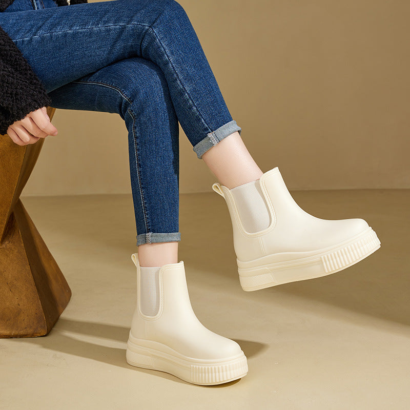 Yseulte | Platform Elastic Side Panels Ankle Boots
