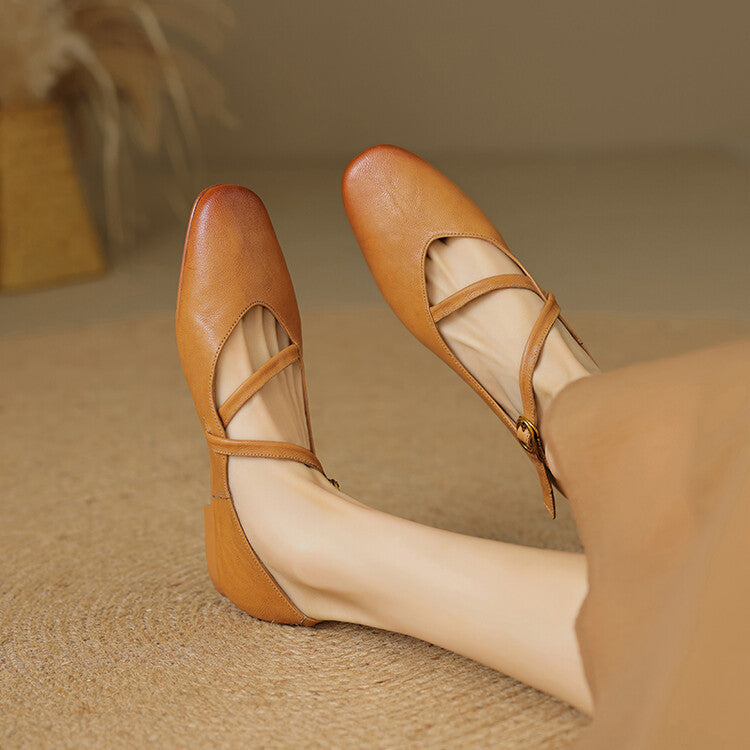 Elora Leather Flats
