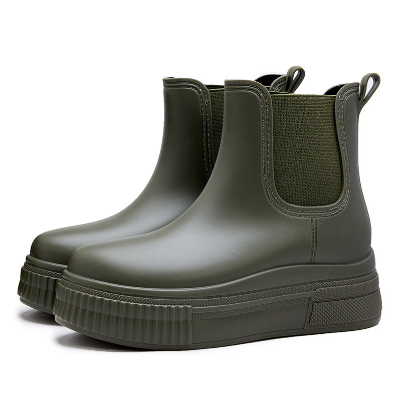 Yseulte | Platform Elastic Side Panels Ankle Boots