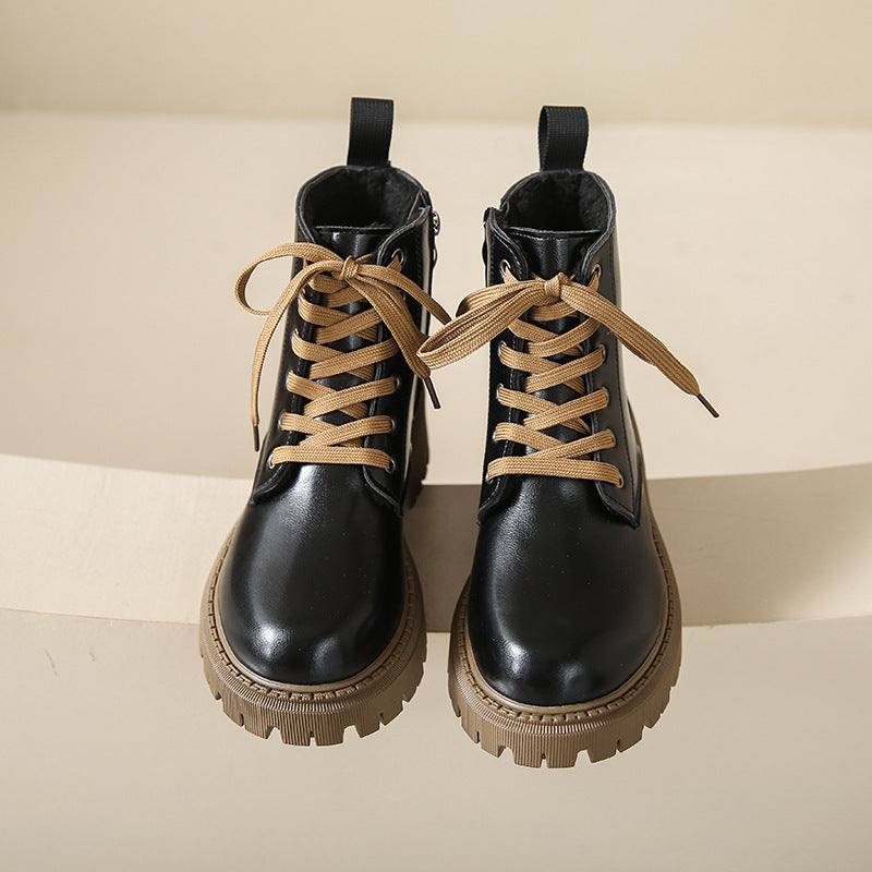 Danika | Side Zipper Round Toe Ankle Boots