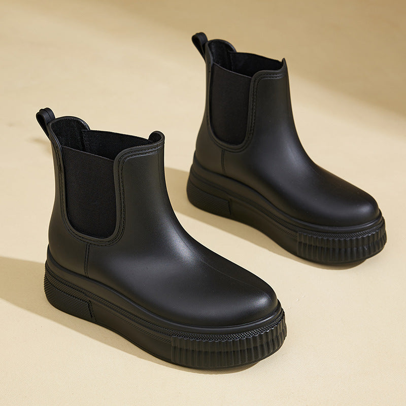 Yseulte | Platform Elastic Side Panels Ankle Boots