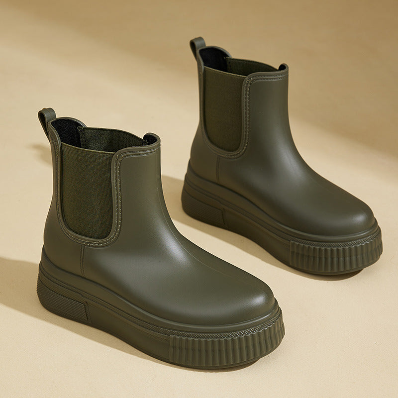 Yseulte | Platform Elastic Side Panels Ankle Boots
