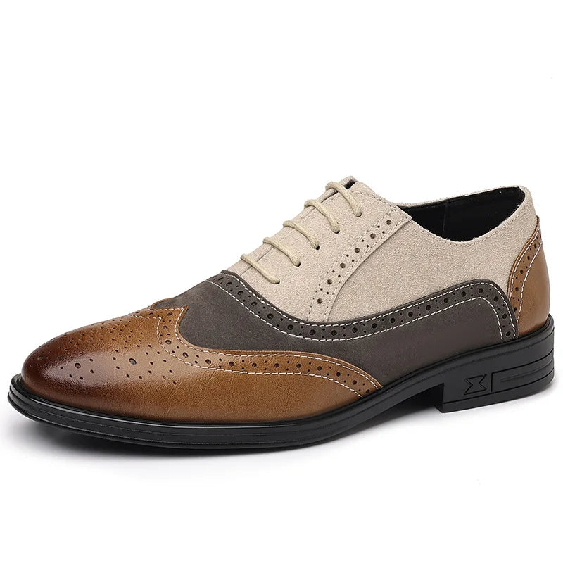 BROGUE LACE-UP SHOES FOR MEN