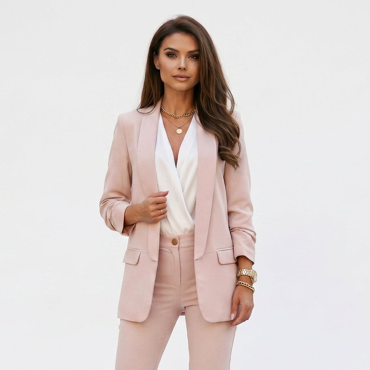 Women's Tailored Blazer | Notched Lapel Single-Breasted Jacket