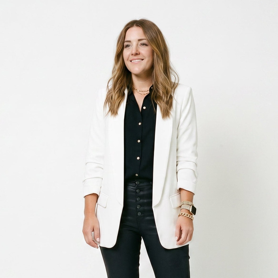 Women's Tailored Blazer | Notched Lapel Single-Breasted Jacket