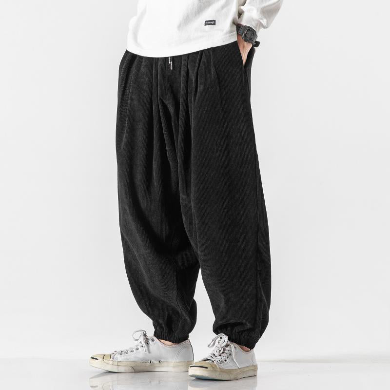 Men’s Loose Fit Corduroy Jogger Trousers