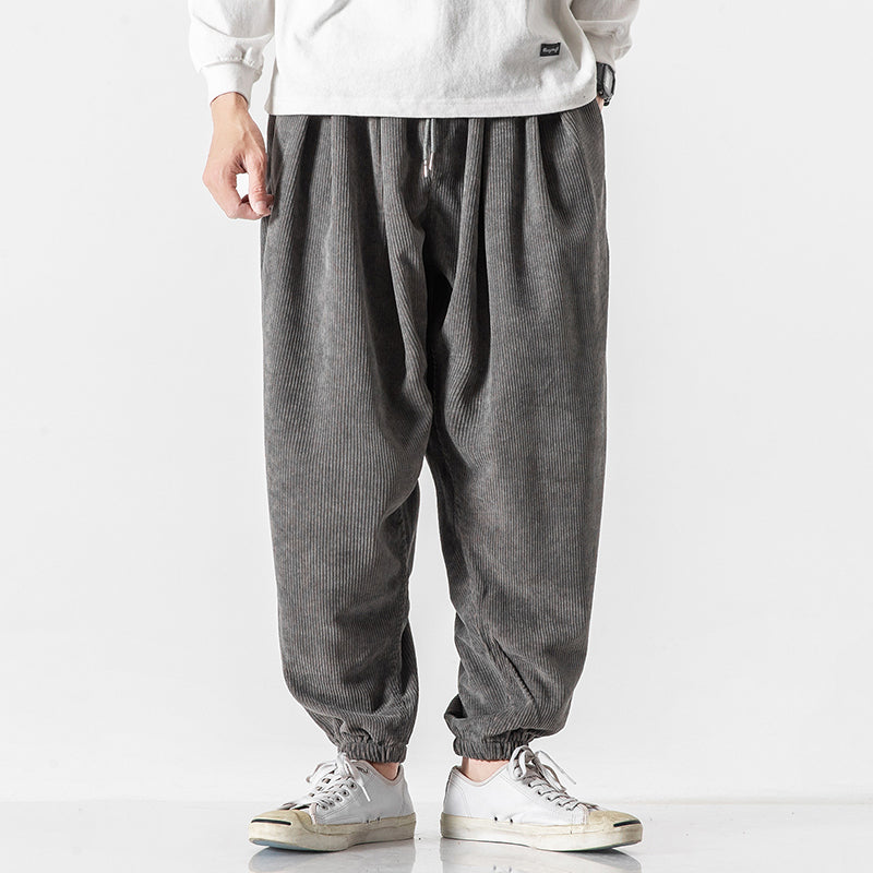 Men’s Loose Fit Corduroy Jogger Trousers