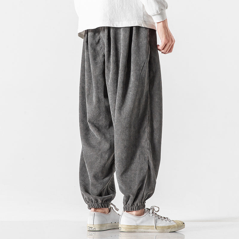 Men’s Loose Fit Corduroy Jogger Trousers