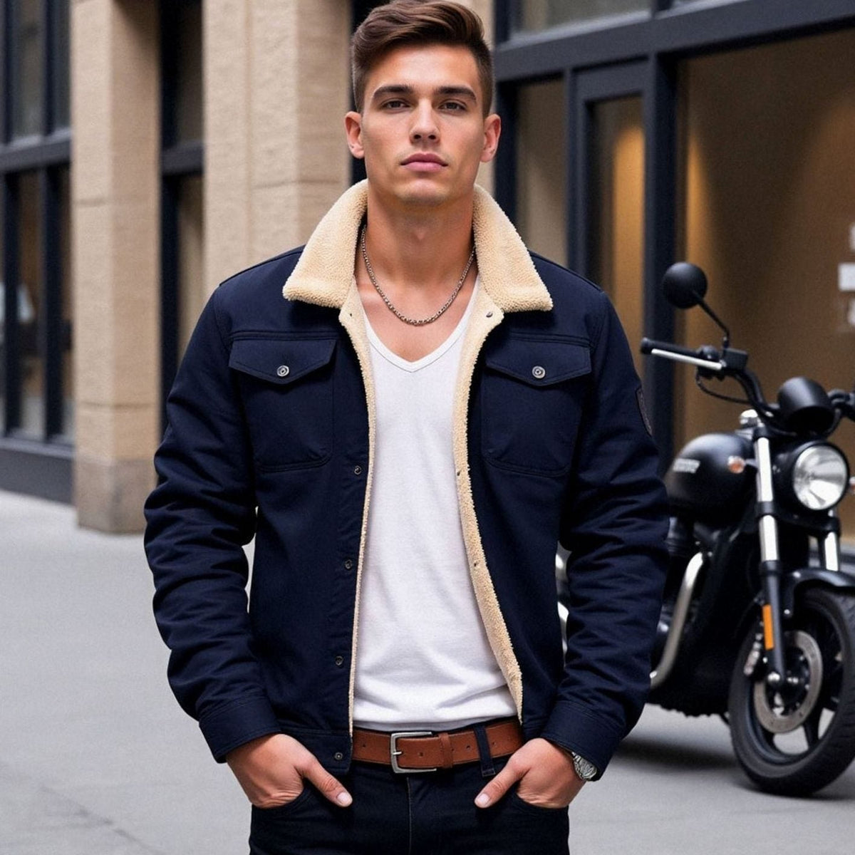 Men's Jacket | Sherpa-Lined & Relaxed Fit