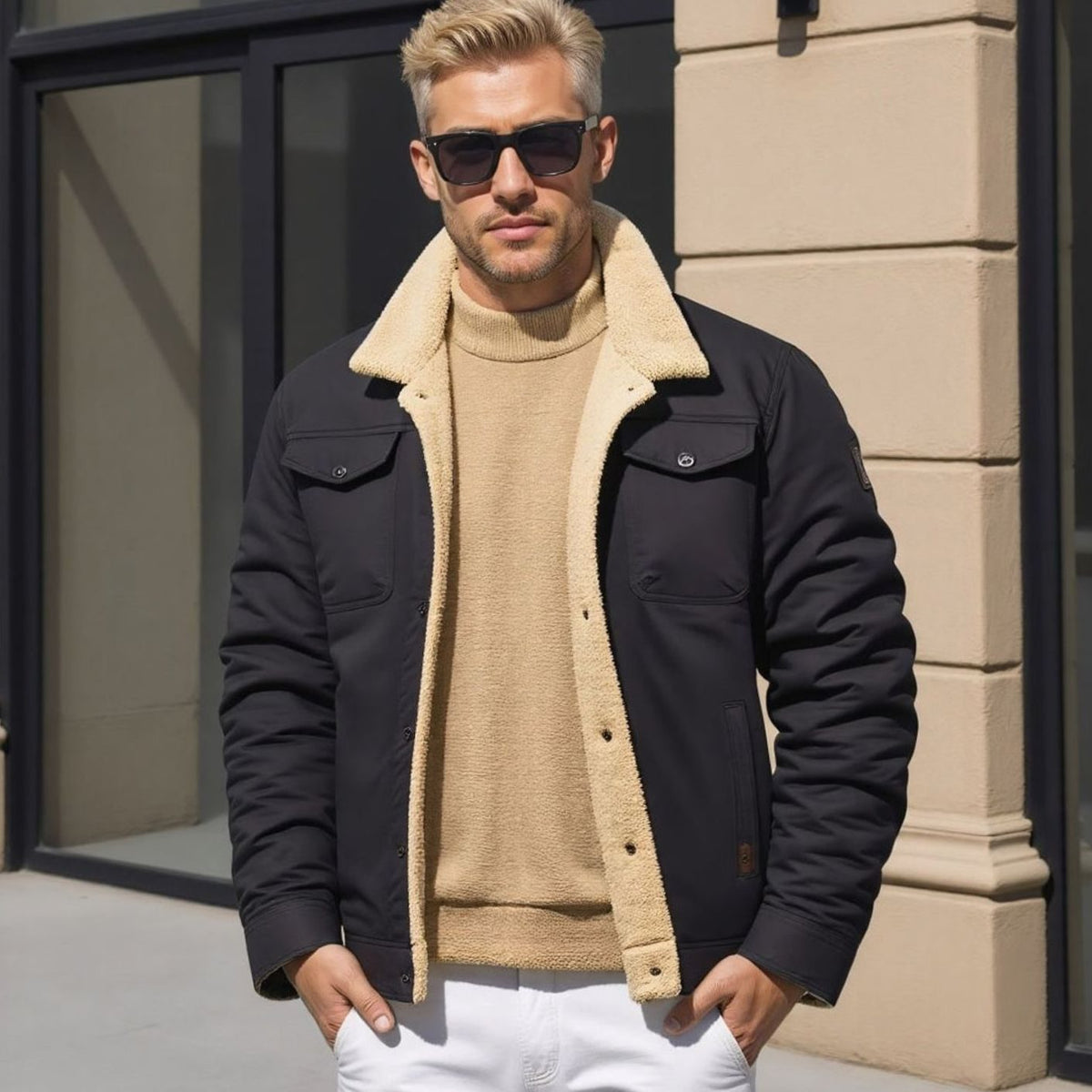 Men's Jacket | Sherpa-Lined & Relaxed Fit