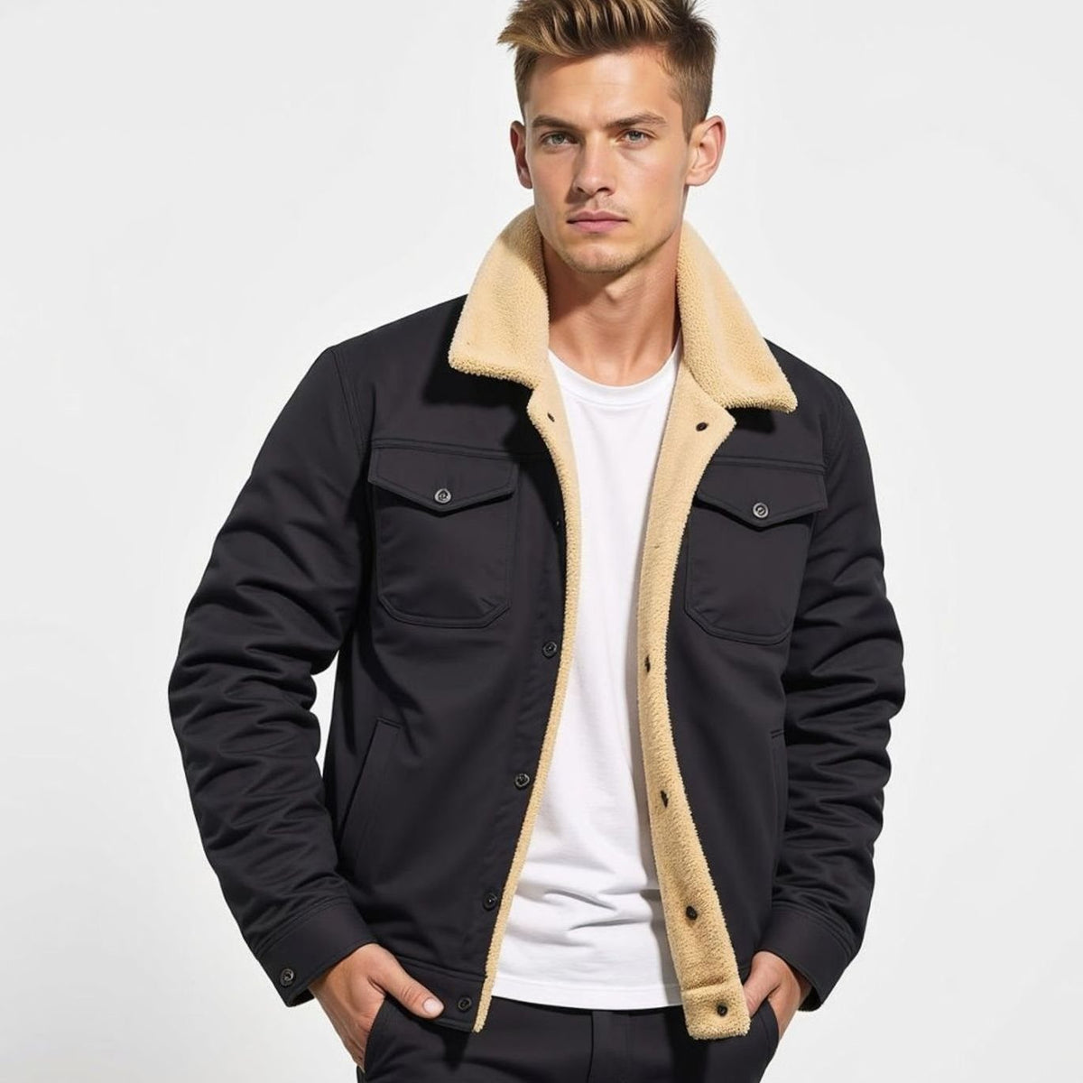 Men's Jacket | Sherpa-Lined & Relaxed Fit