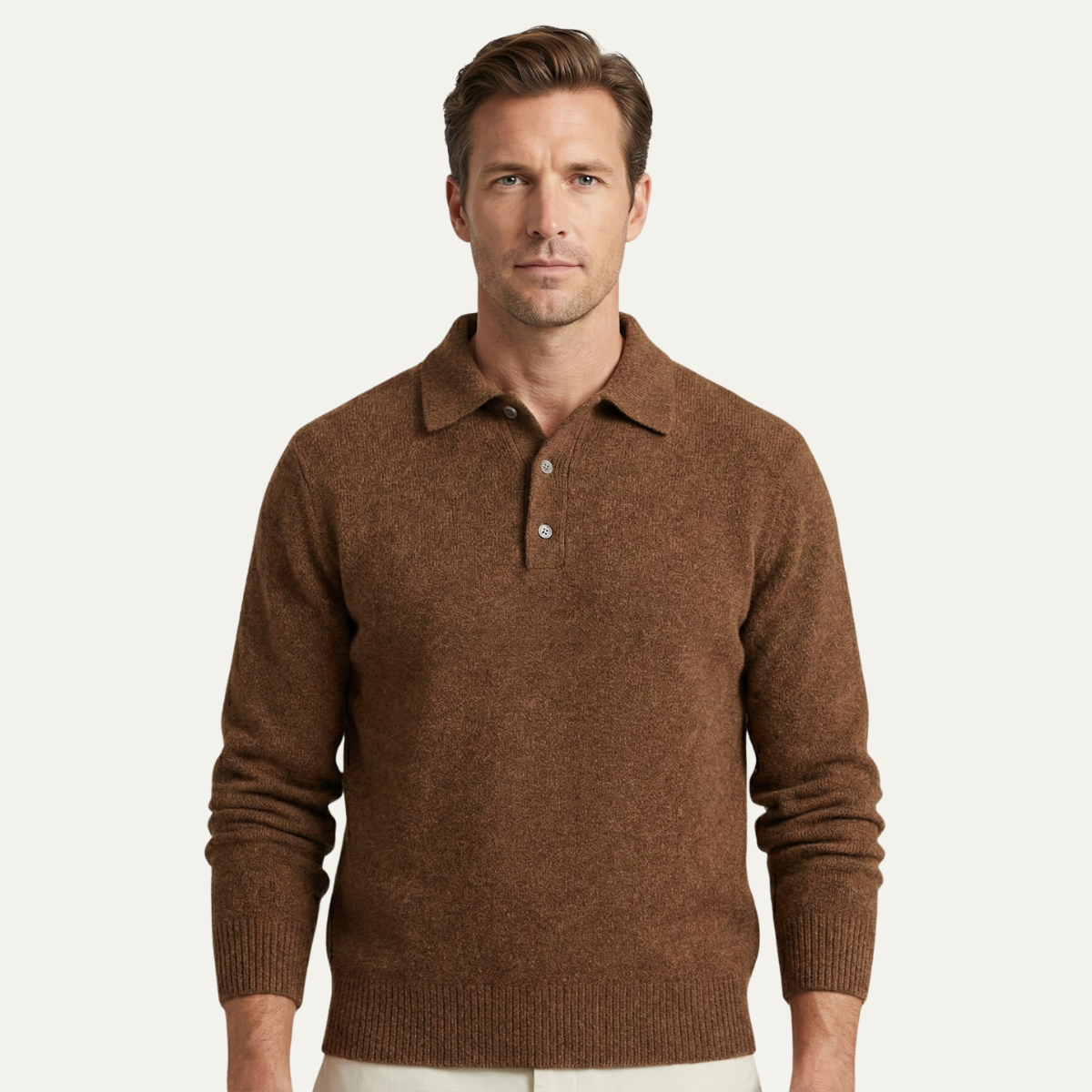 Men's Knit Polo Sweater | Soft & Comfortable