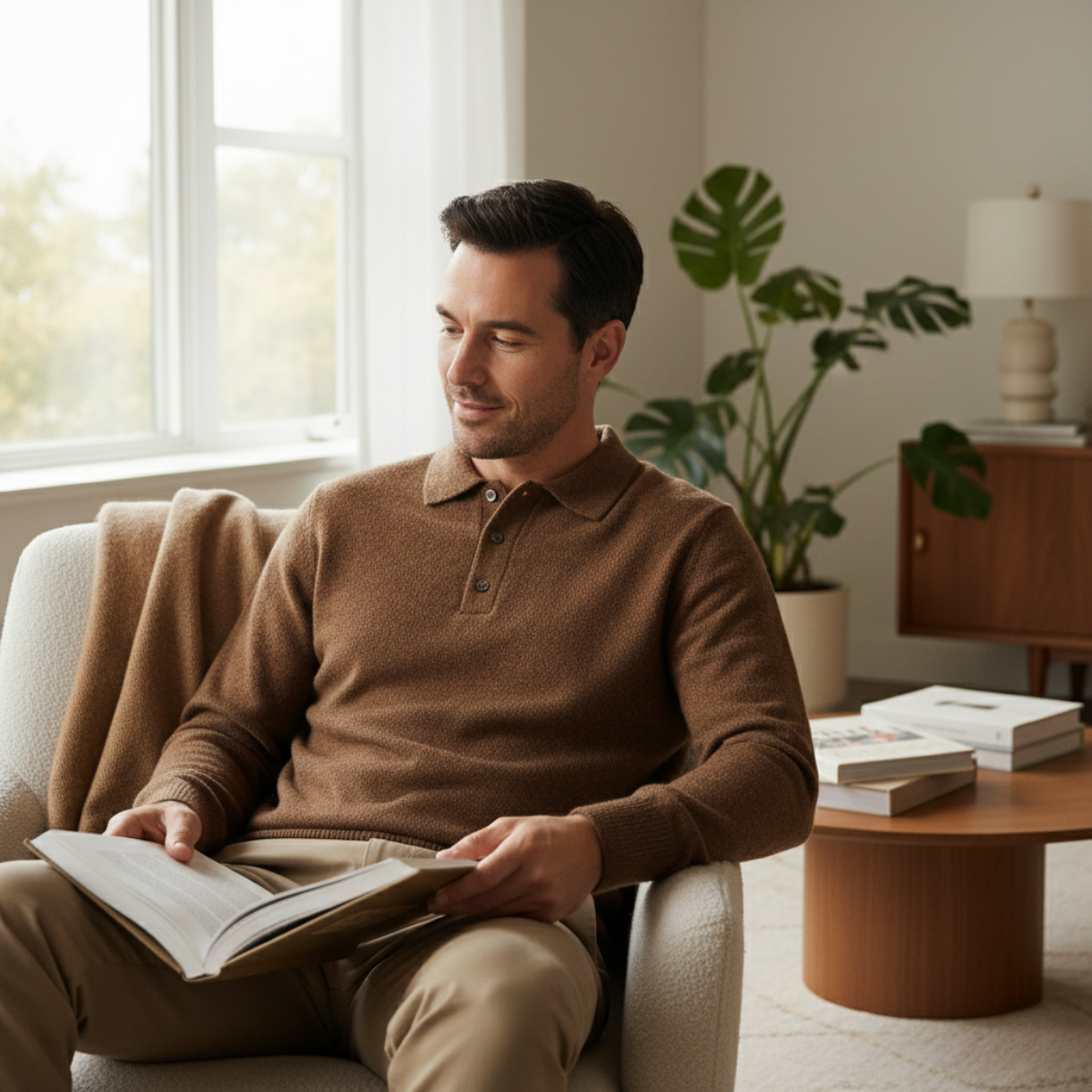 Men's Knit Polo Sweater | Soft & Comfortable