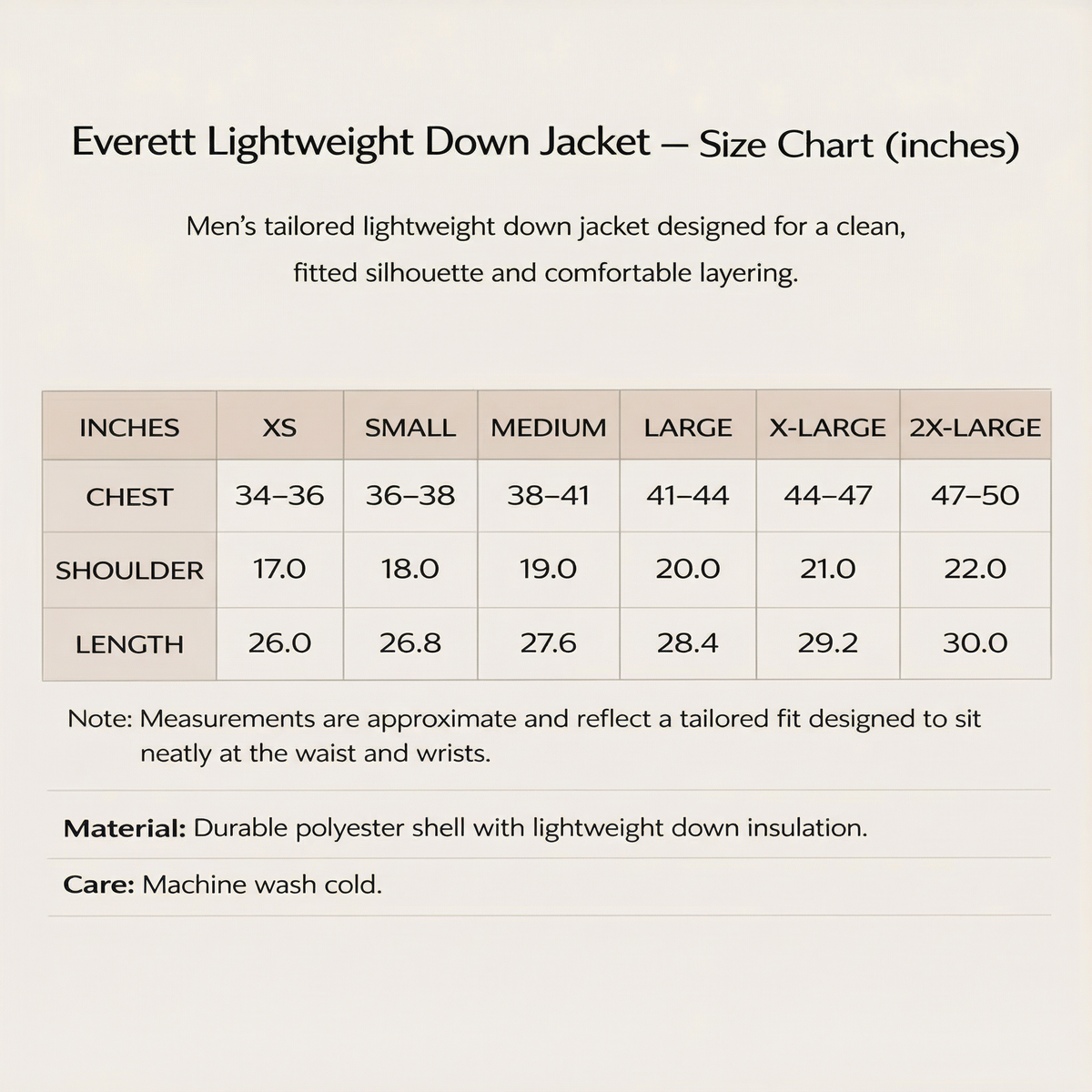 Men's Lightweight Jacket | Warm & Tailored Fit