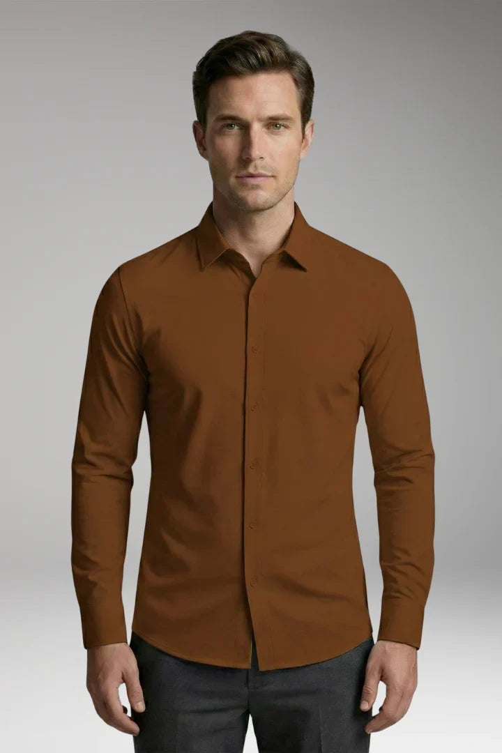 Men's Long Sleeve Polo | Button-Down Slim Fit