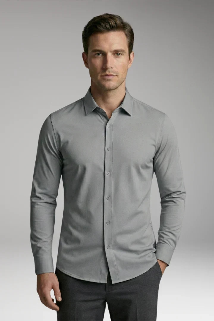 Men's Long Sleeve Polo | Button-Down Slim Fit
