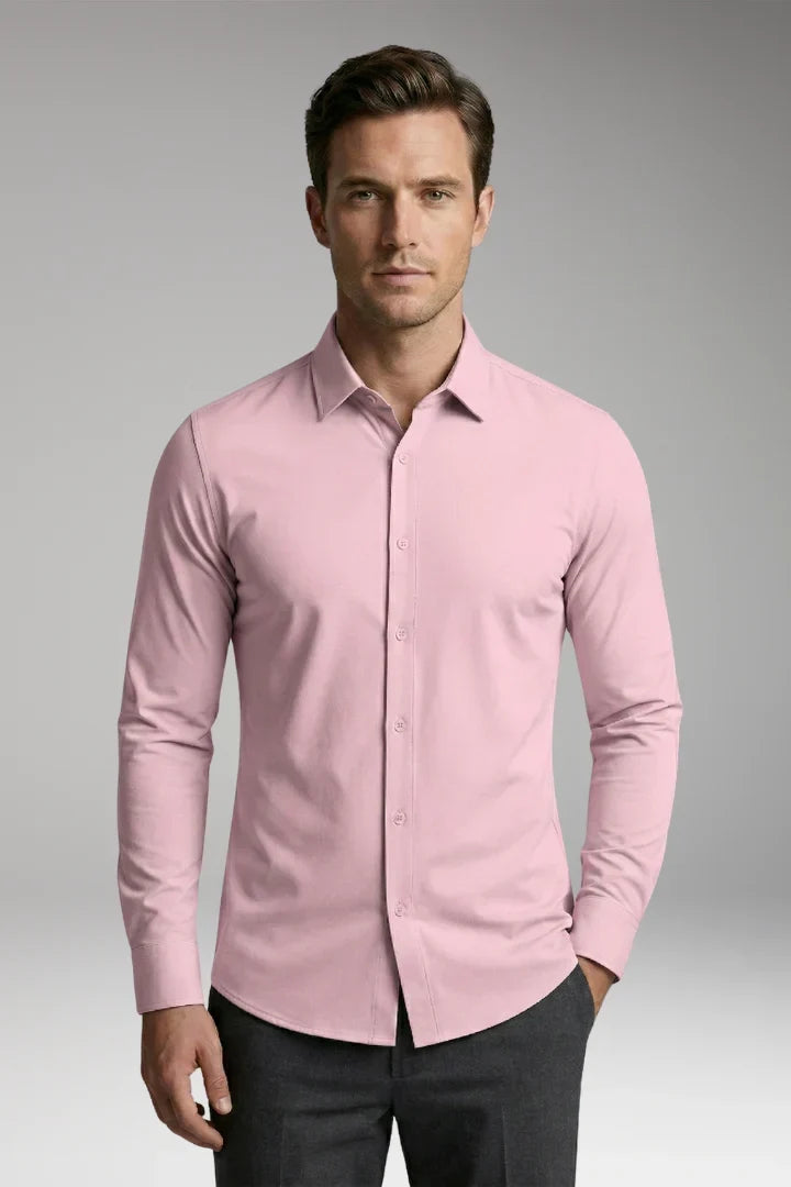 Men's Long Sleeve Polo | Button-Down Slim Fit