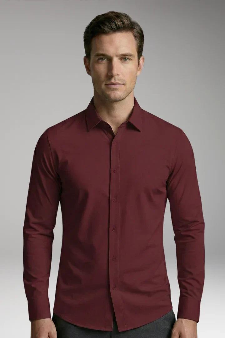 Men's Long Sleeve Polo | Button-Down Slim Fit