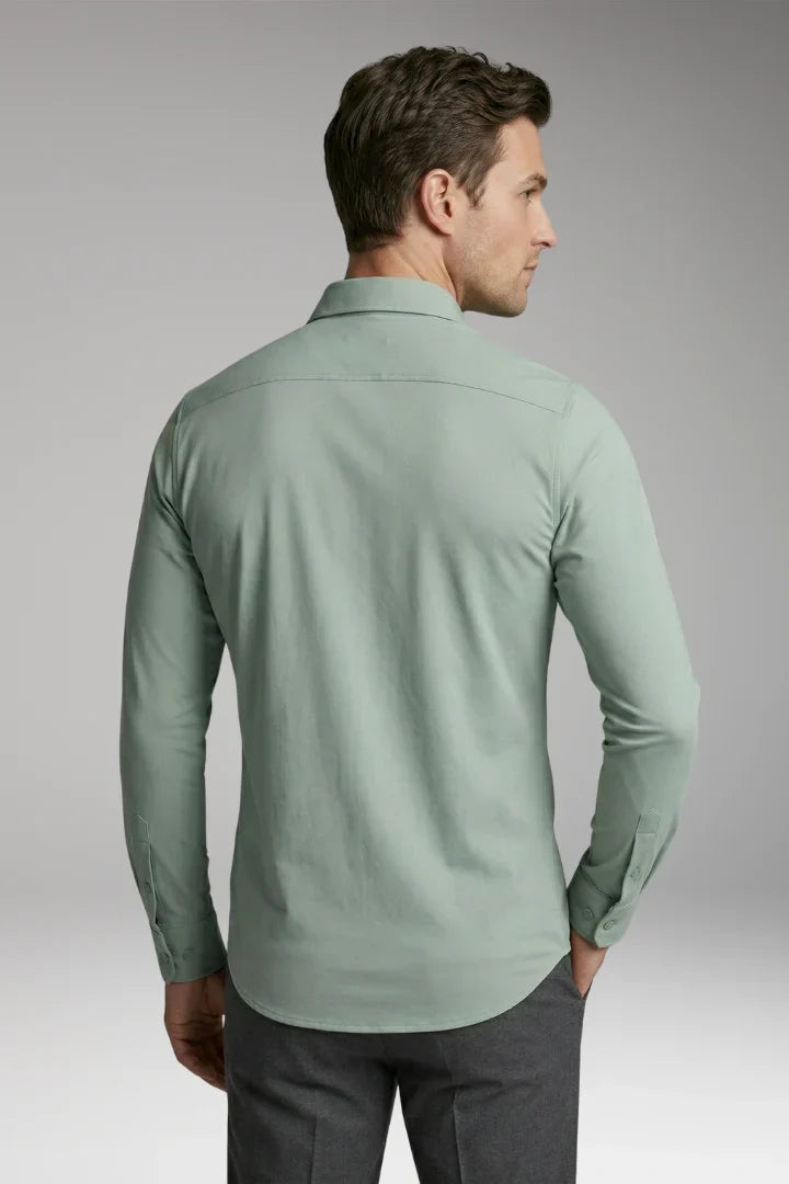 Men's Long Sleeve Polo | Button-Down Slim Fit