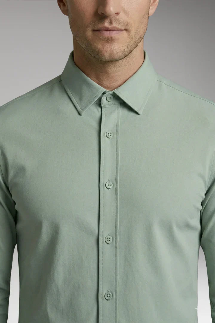 Men's Long Sleeve Polo | Button-Down Slim Fit