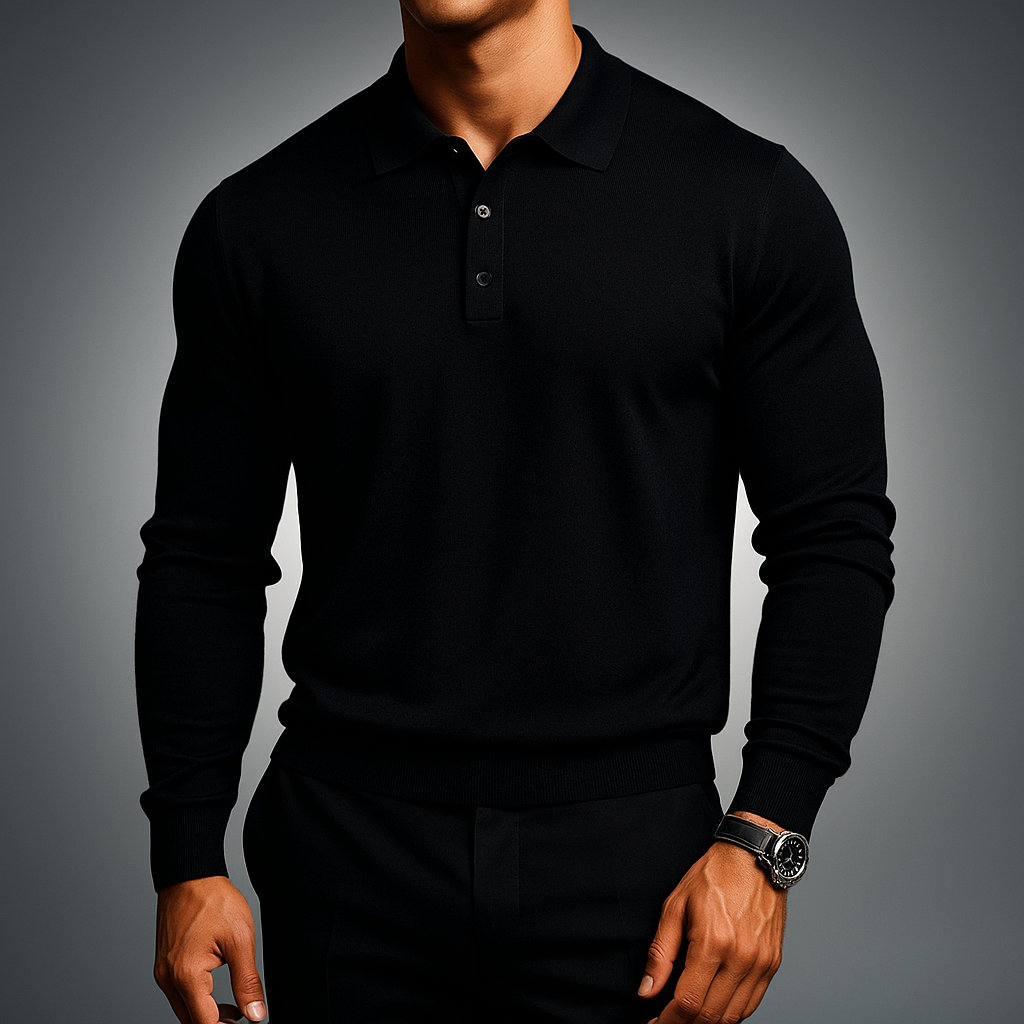 Men's Long Sleeve Polo Shirt | Refined & Slim Fit