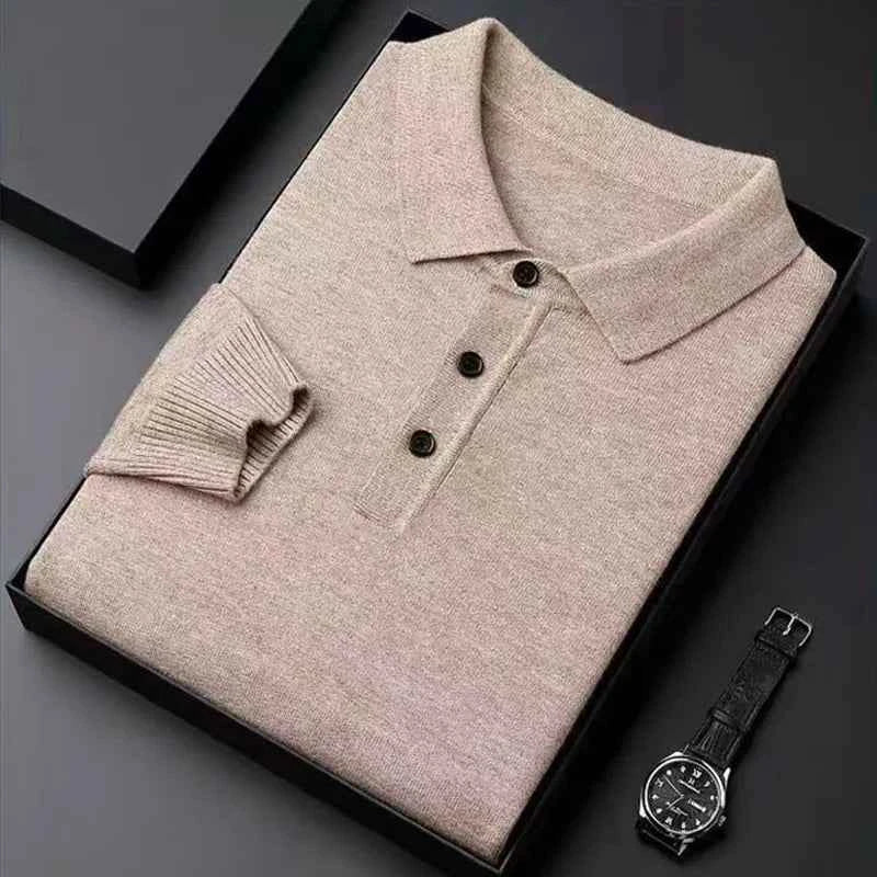 Men's Long Sleeve Polo Shirt | Refined & Slim Fit