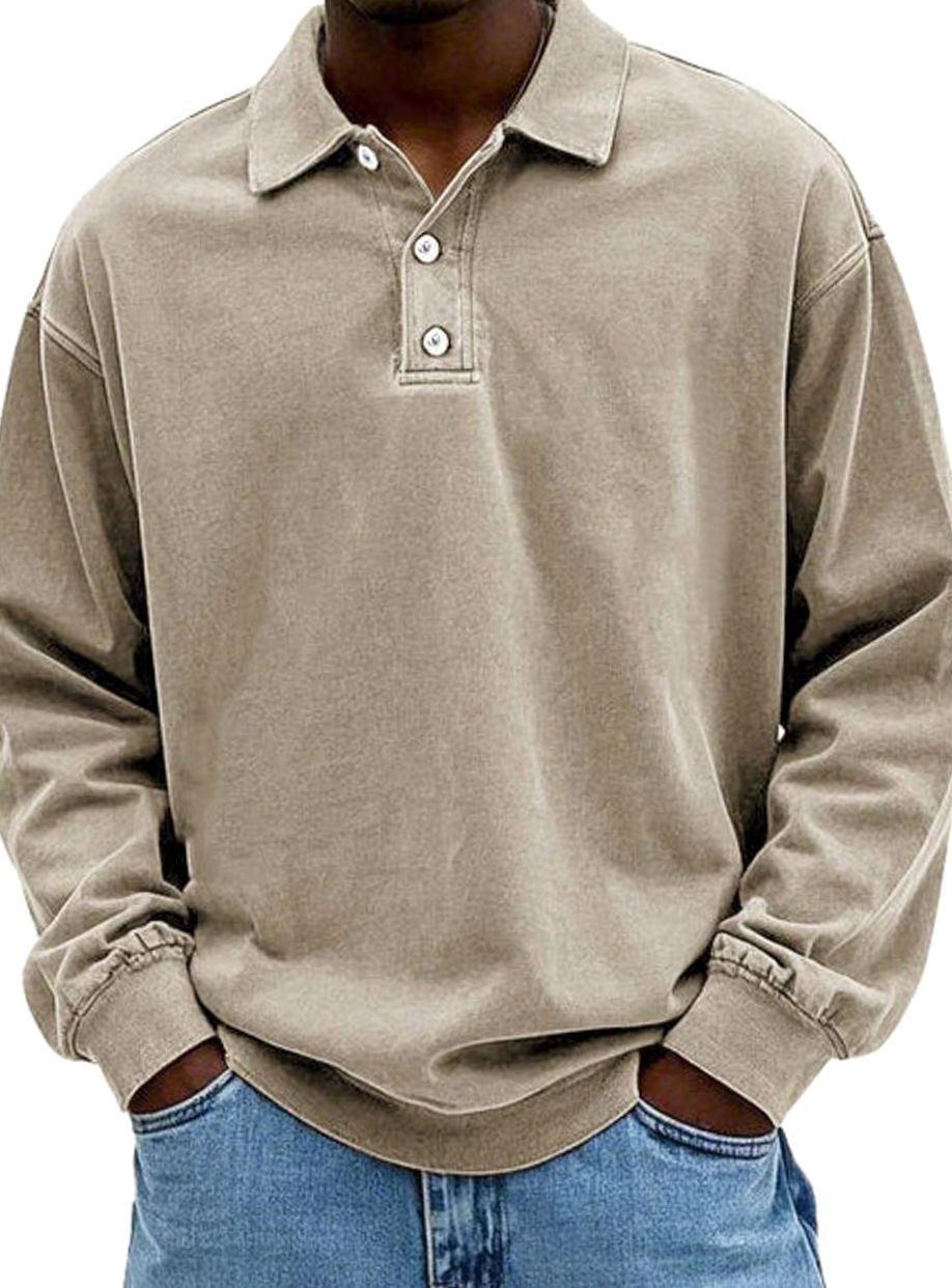 Men's Long Sleeve Polo Shirt | Relaxed Fit & Classic Collar