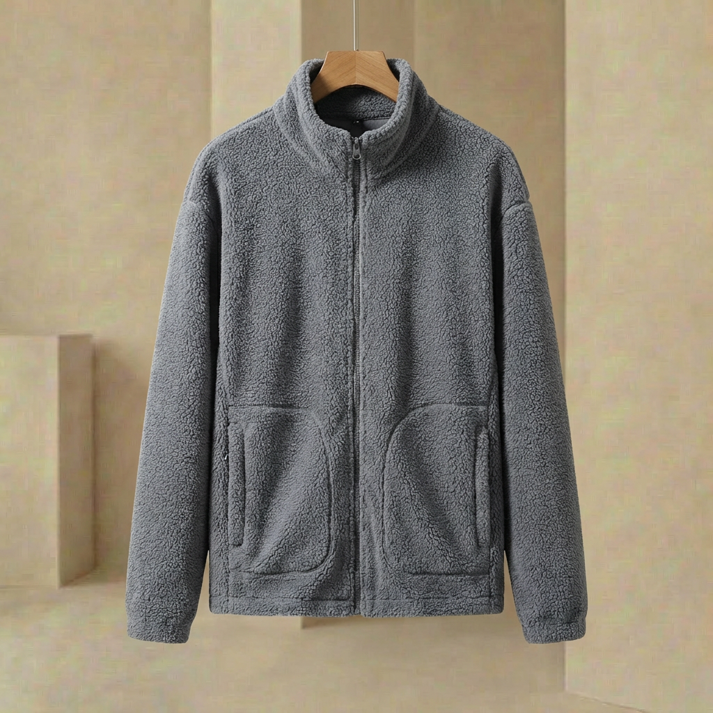 Men's Mock Neck Jacket Full Zip Lightweight Warm Layering