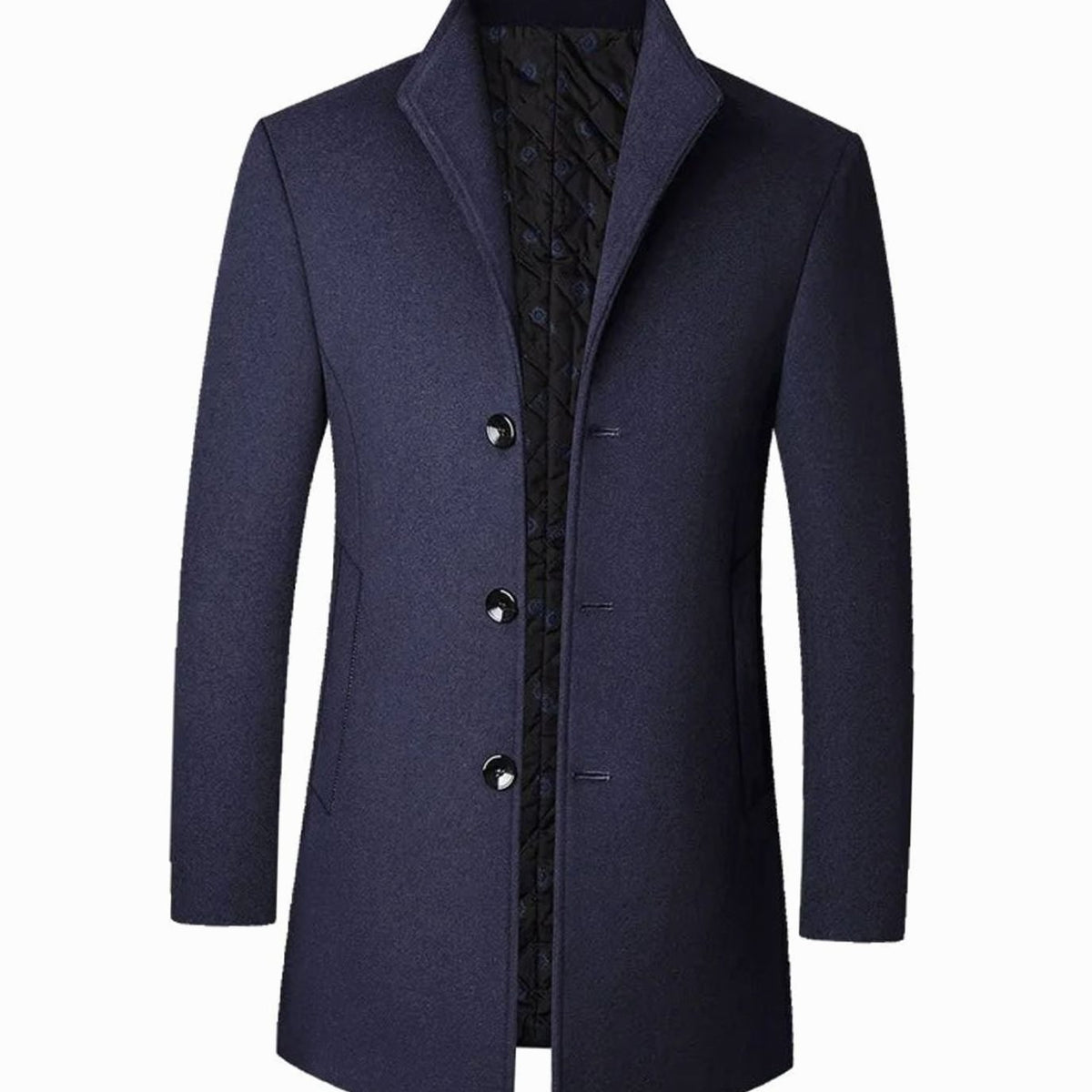 Men's Overcoat | Stand Collar & Tailored Fit