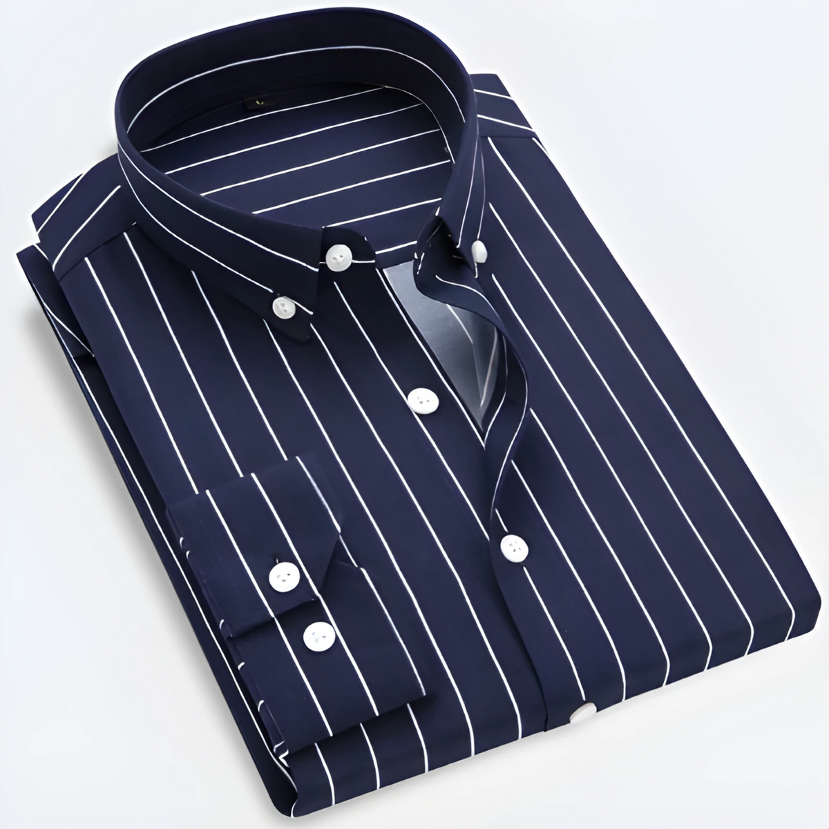 Men's Polo Shirt | Striped Long Sleeve