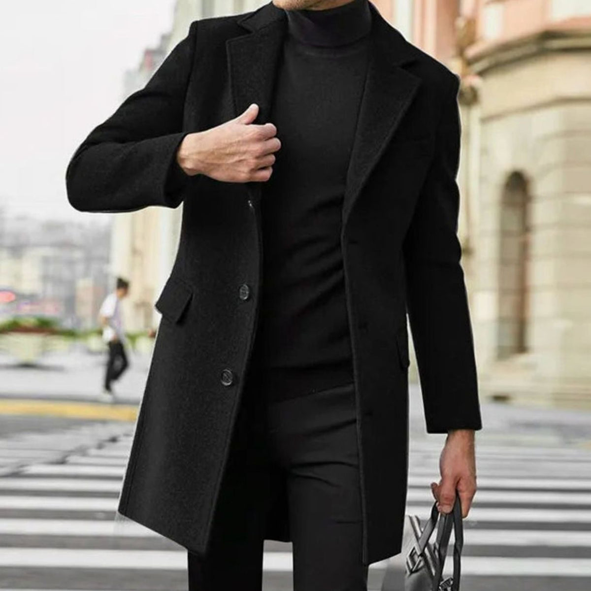 Men's Winter Coat | Tailored Notch-Lapel Fit