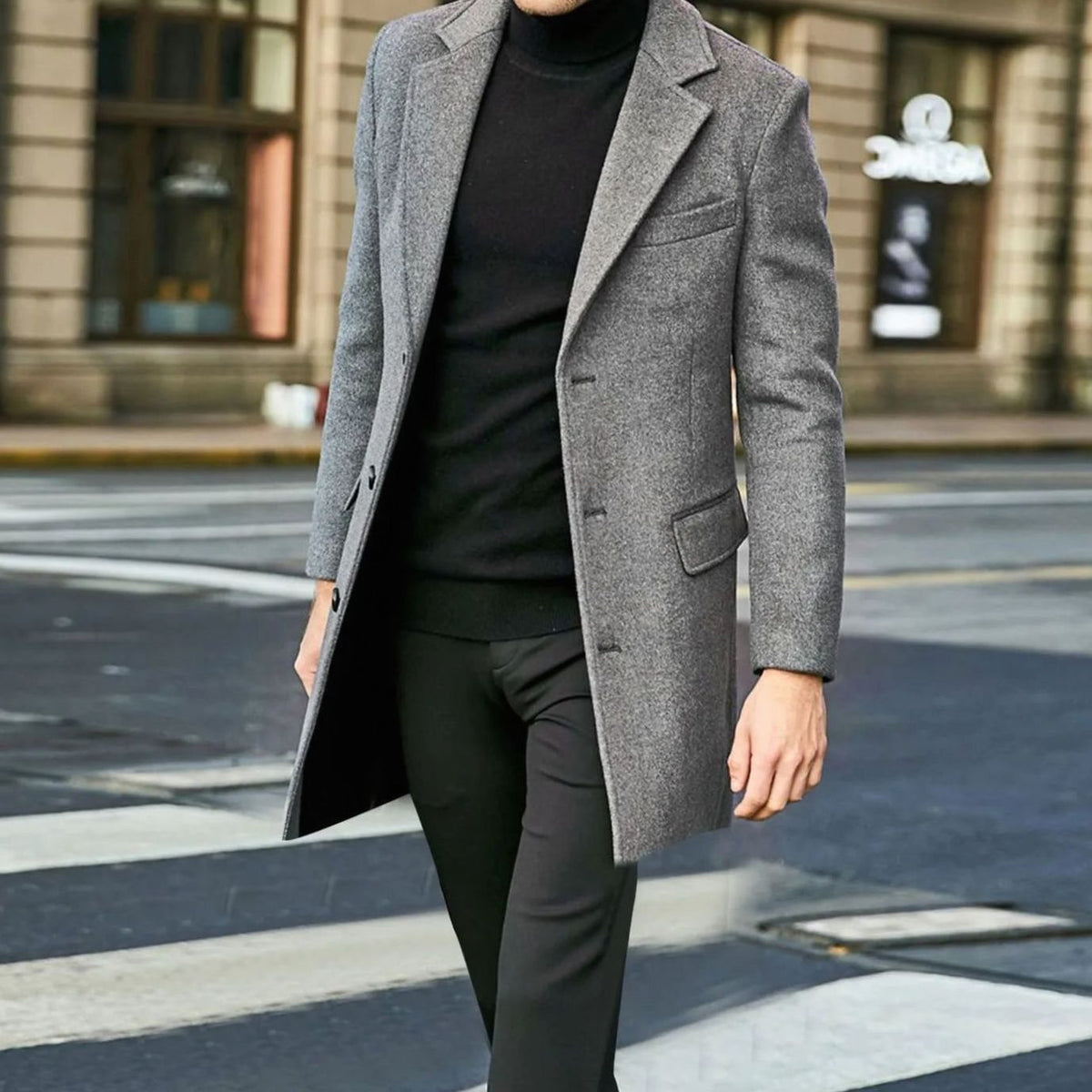 Men's Winter Coat | Tailored Notch-Lapel Fit