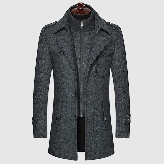 Men's Winter Coat | Zip Detail & Regular Fit