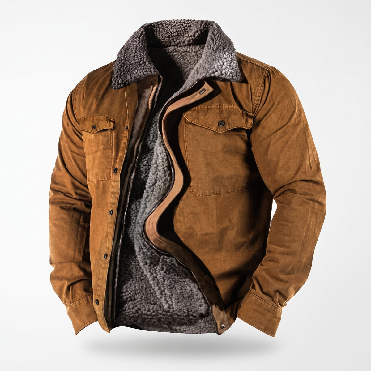 Men's Winter Shacket | Shearling Collar & Lined