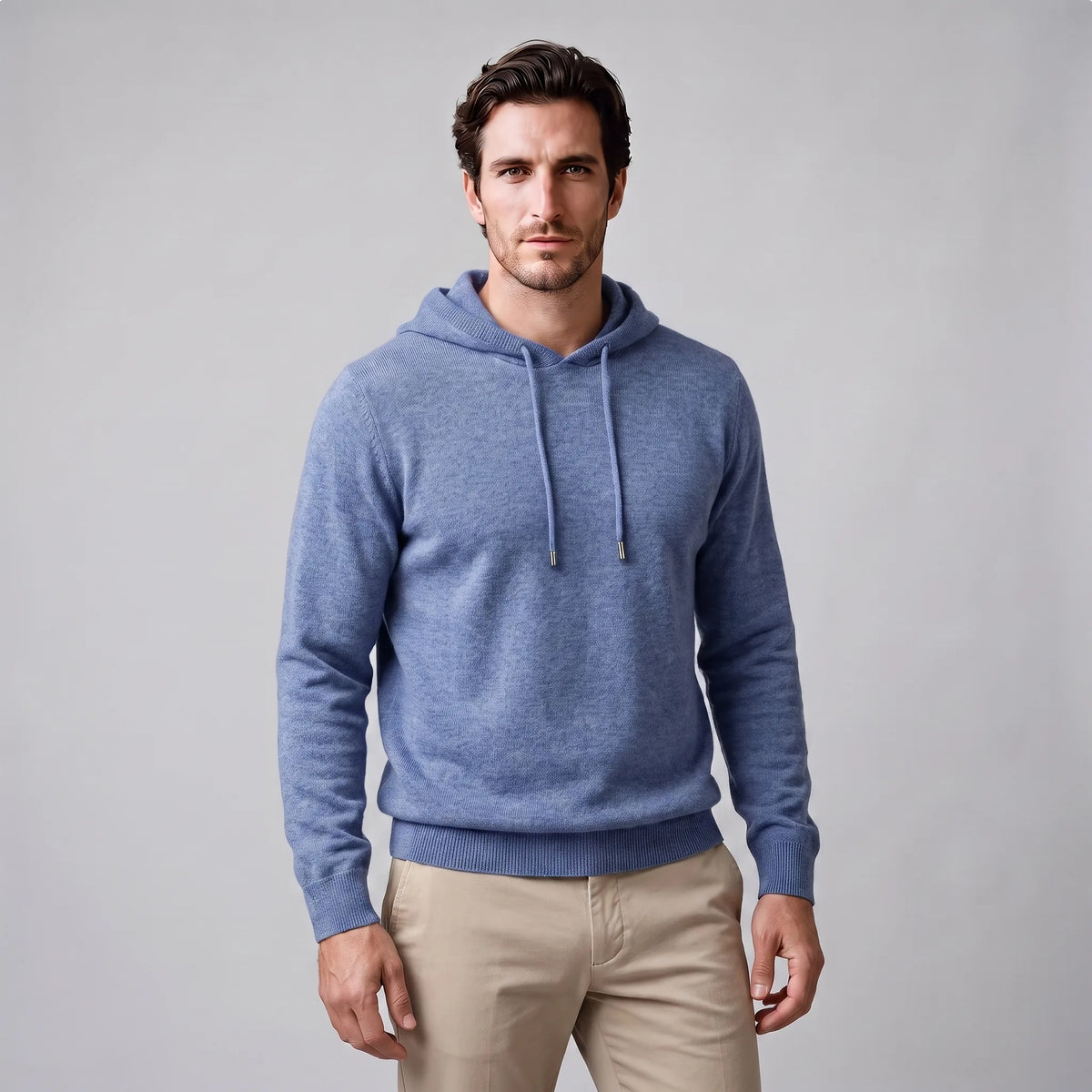 Men's Smart Casual Hoodie | Ribbed Cuffs & Hem