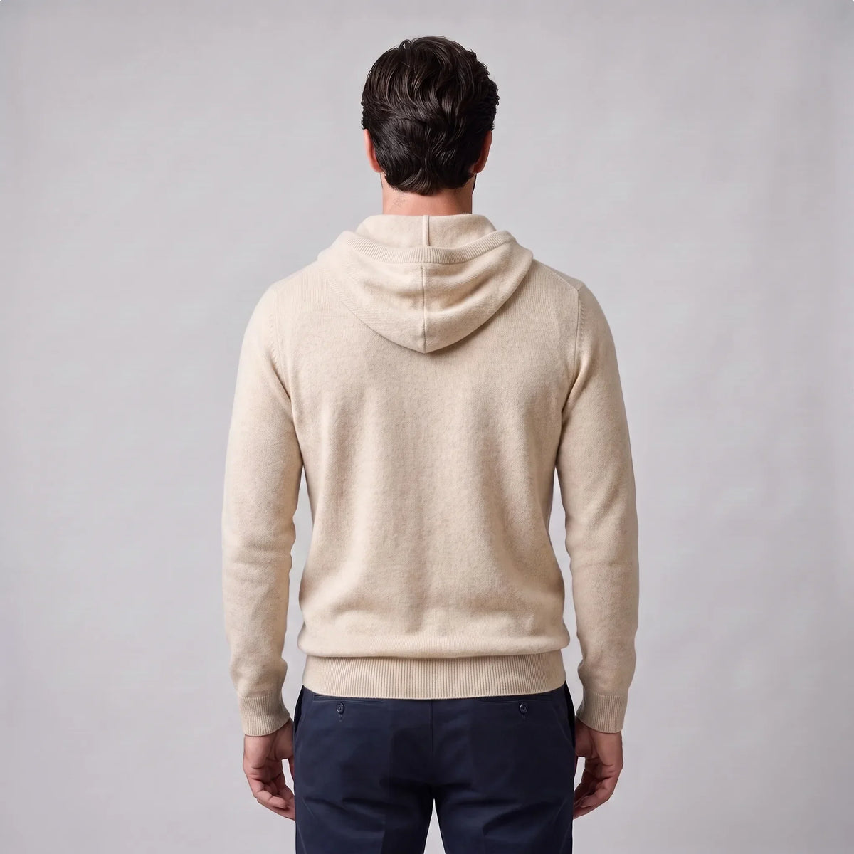 Men's Smart Casual Hoodie | Ribbed Cuffs & Hem