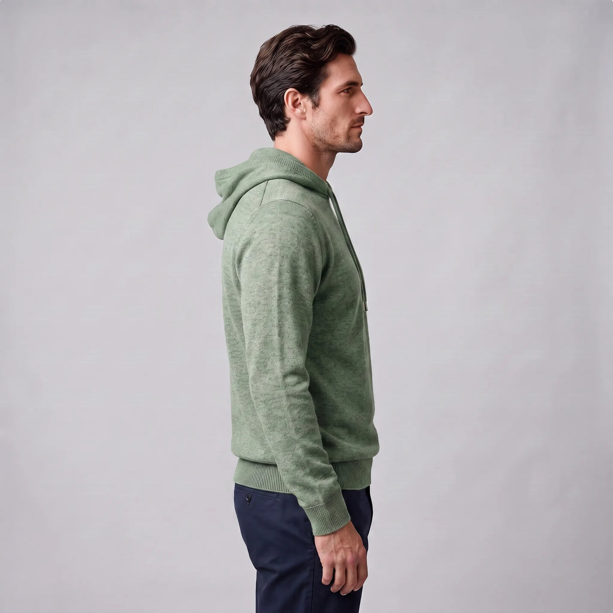 Men's Smart Casual Hoodie | Ribbed Cuffs & Hem