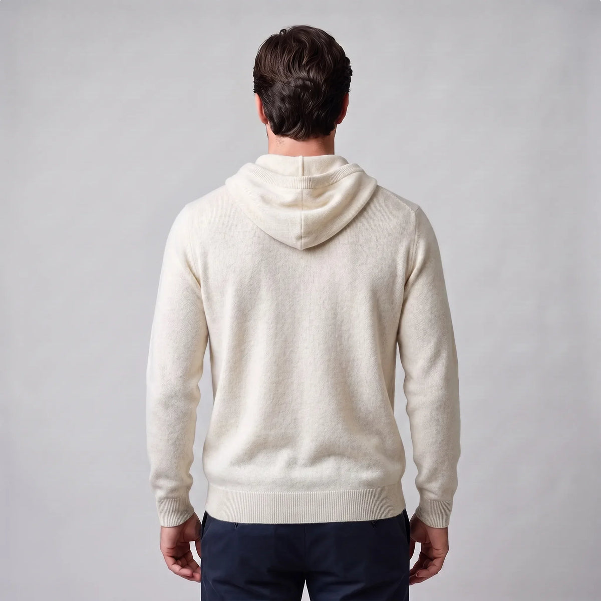 Men's Smart Casual Hoodie | Ribbed Cuffs & Hem