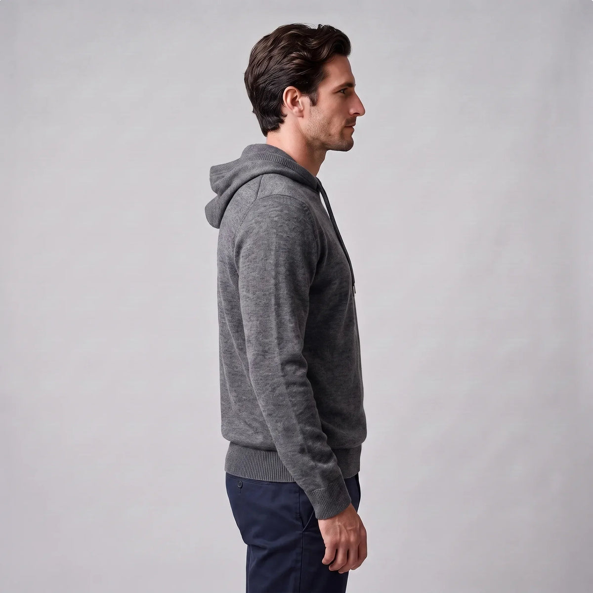 Men's Smart Casual Hoodie | Ribbed Cuffs & Hem