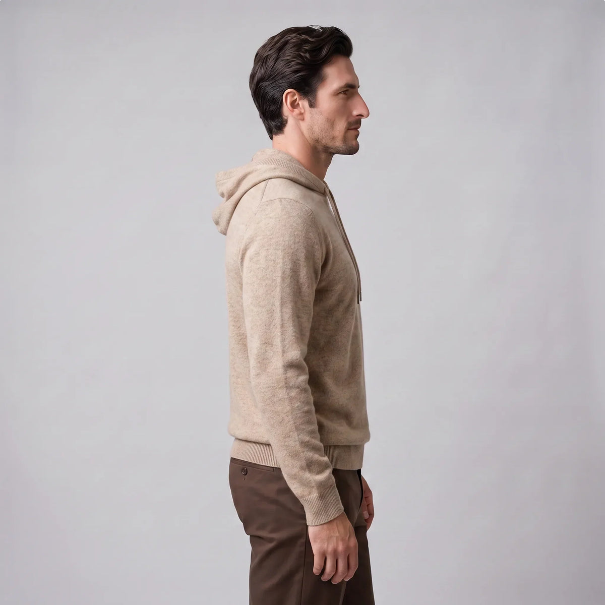 Men's Smart Casual Hoodie | Ribbed Cuffs & Hem