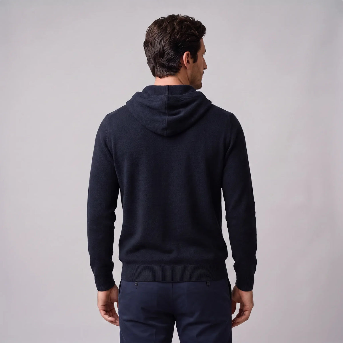 Men's Smart Casual Hoodie | Ribbed Cuffs & Hem